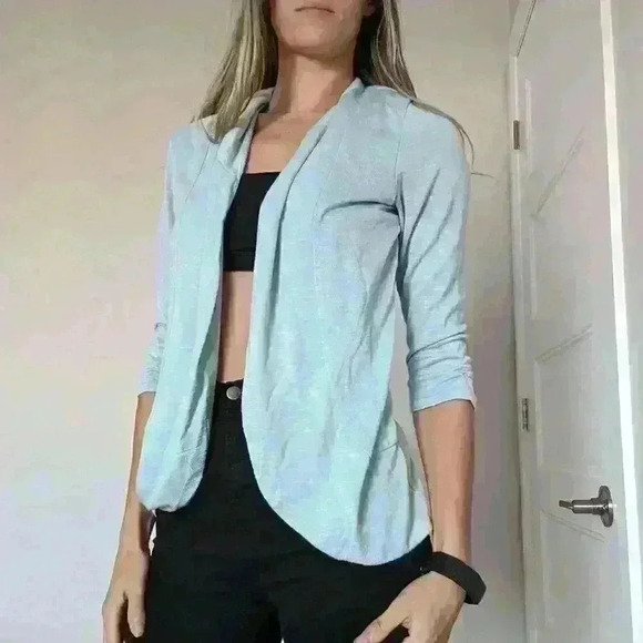 Ricki's,  3/4 sleeve, blue, cardigan, size Medium - Picture 7 of 10